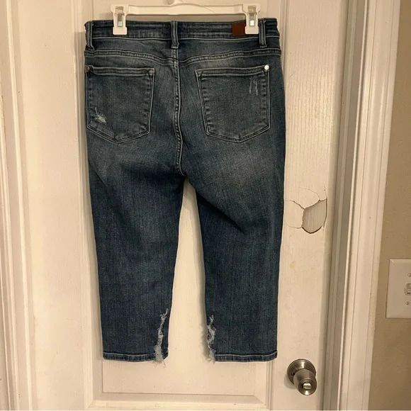 Judy Blue Distressed Ankle Jeans skinny fit Capri - Picture 6 of 10